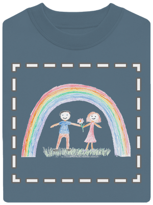 Dětské kresby - nahraj vlastní unisex mikina bez kapuce Nordic Blue