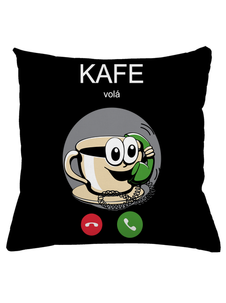 Kafe volá polštář Black