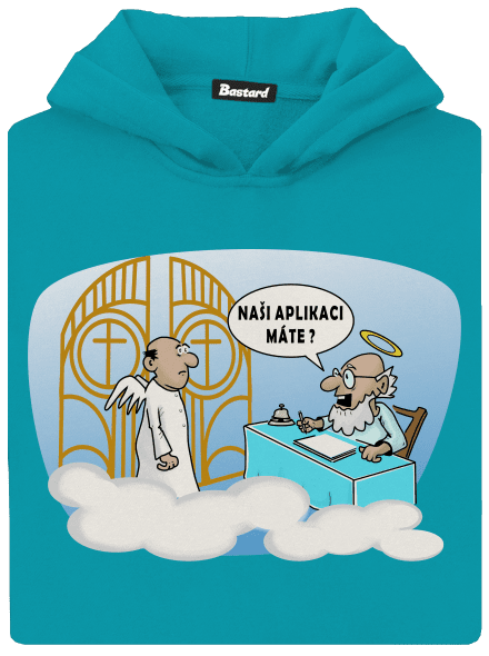 Nebeská aplikace dětská mikina klokanka Hawaiian Blue