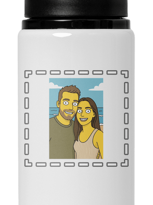 Simpsonovi z vlastní fotky lahev na vodu White