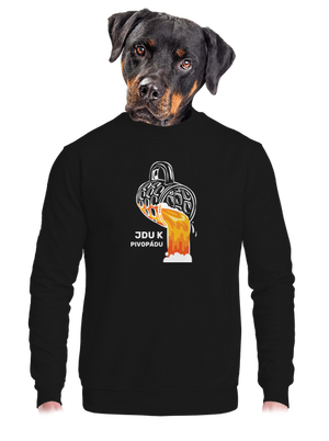unisex mikina bez kapuce