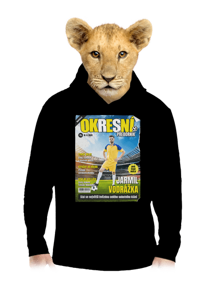 Fotbalová hvězda dětská mikina klokanka Black