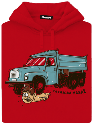 Tatrická masáž pánská mikina klokanka Red