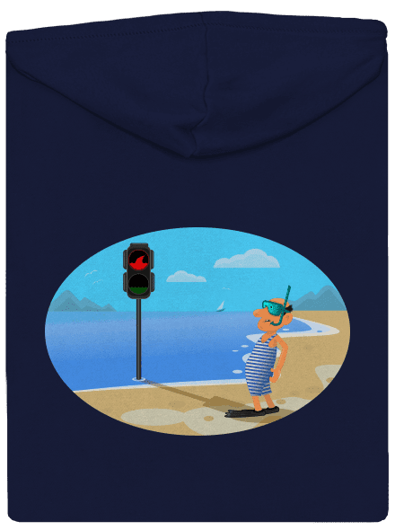 Bezpečné plavání pánská mikina na zip Navy