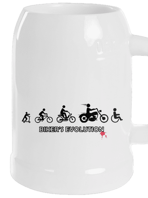 Bikers evolution půllitr White