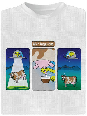 Alien Cappuccino pánské sportovní tričko White