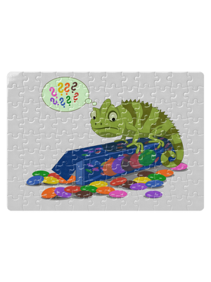Zmatený chameleon puzzle White