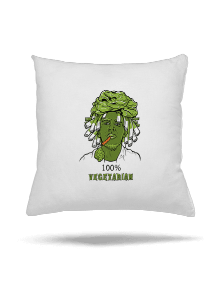 100% vegetarián polštář White