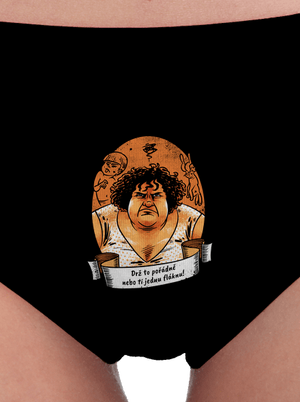 B14: Slunce seno jahody dámské kalhotky Black