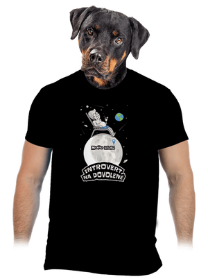 Introvert na dovolené pánské tričko Black