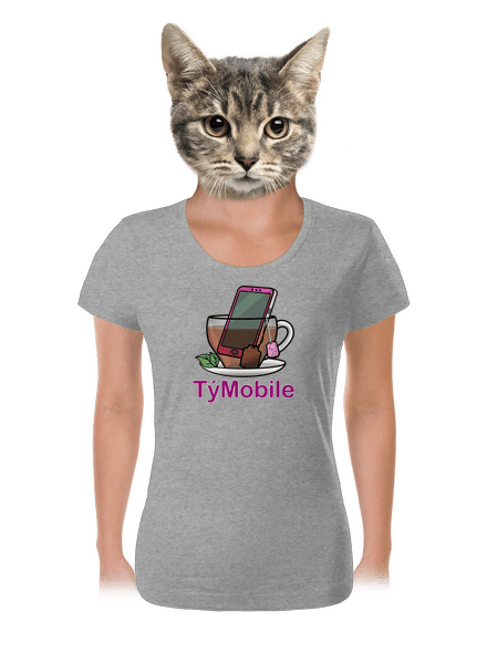 TýMobile dámské tričko Dark Gray Melange