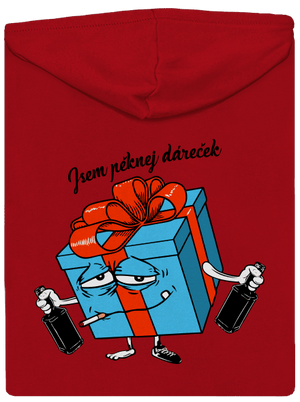 Dáreček pánská mikina na zip Red