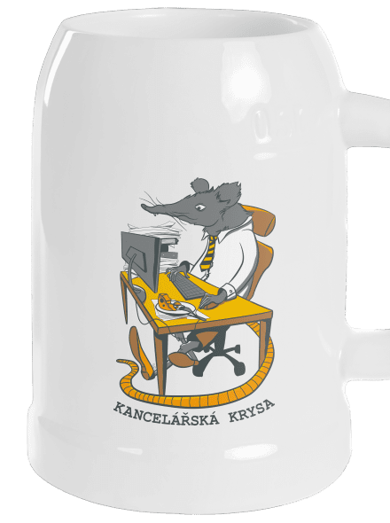 Kancelářská krysa půllitr White