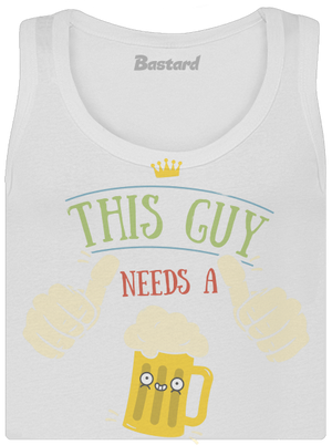 Tenhle týpek potřebuje pivo dámské tílko klasické White