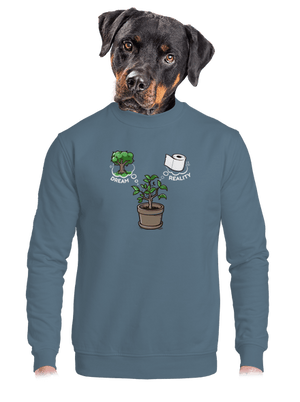 unisex mikina bez kapuce