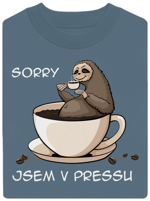 V pressu unisex mikina bez kapuce Nordic Blue