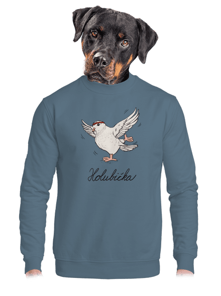 Holubička unisex mikina bez kapuce Nordic Blue