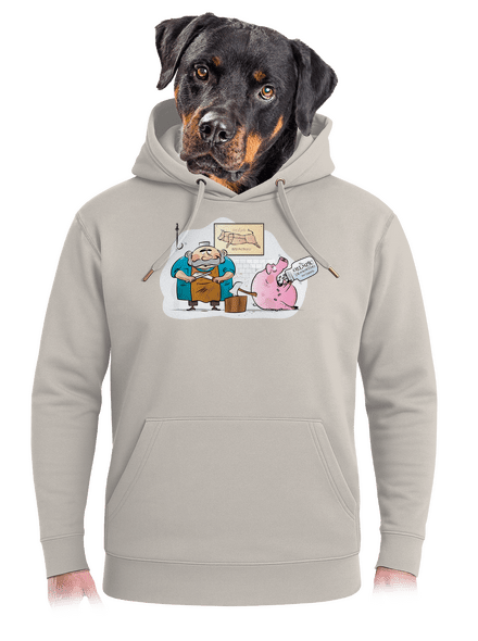 Řezník a prase unisex mikina premium Pastel Macchiato