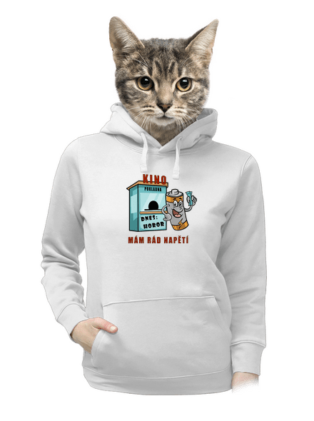 Mám rád napětí dámská mikina klokanka White