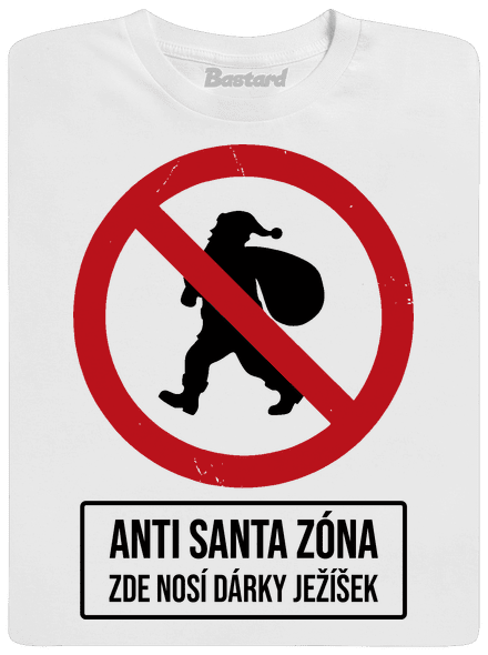 Anti Santa zóna pánské tričko White