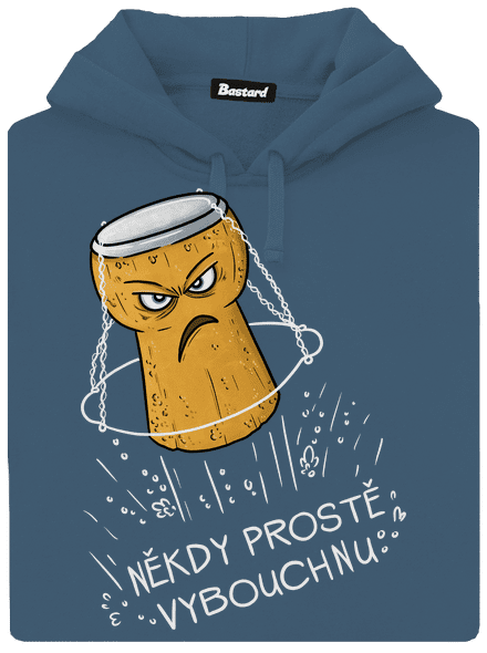 Někdy vybouchnu dámská mikina klokanka Denim