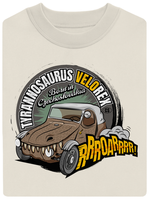 Tyrannosaurus Velorex unisex mikina bez kapuce Off White