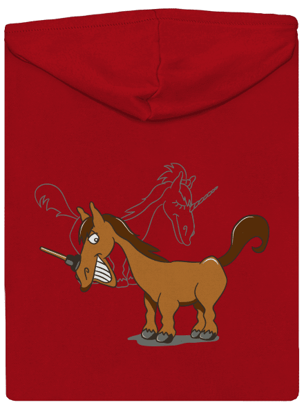 Jednorožec pánská mikina na zip Red
