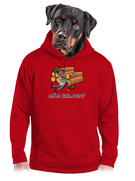 Mám kulatiny pánská mikina klokanka Red
