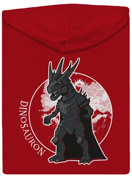 Dinosauron pánská mikina na zip Red