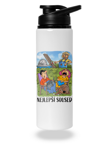 Nejlepší soused lahev na vodu White
