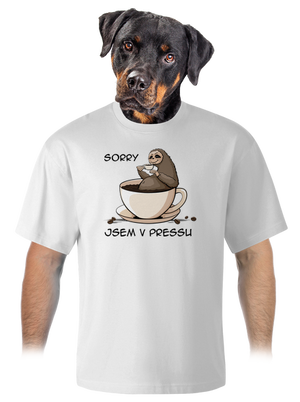 V pressu unisex tričko oversized White