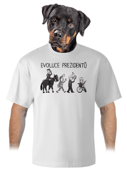 Evoluce prezidentů unisex tričko oversized White