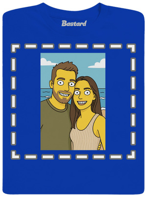 Simpsonovi z vlastní fotky dětské tričko Royal Blue