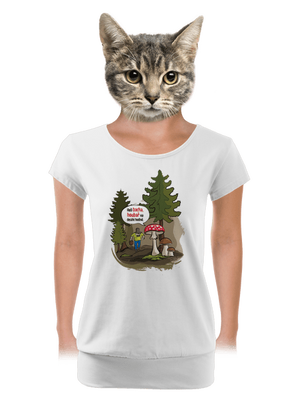 Bacha houbař dámské tričko s lemem White