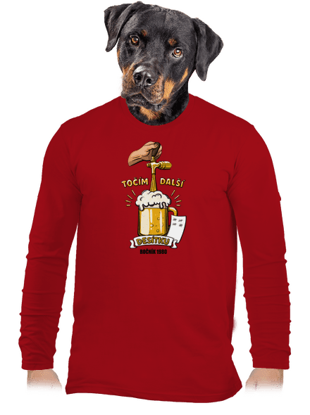Točím další desítku pánské dlouhý rukáv Red