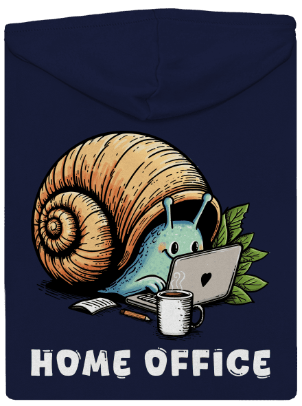 Šnekův home office pánská mikina na zip Navy