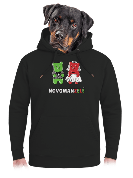 Novomanželé z želé unisex mikina premium Dark Black