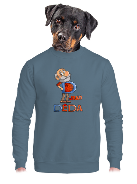 D jako děda unisex mikina bez kapuce Nordic Blue