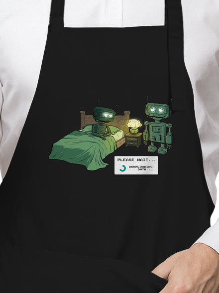 Robotí romantika zástěra Black