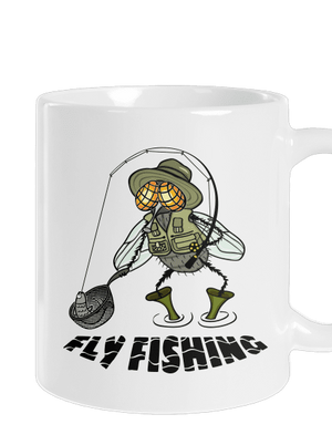 Fly fishing klasický hrnek White