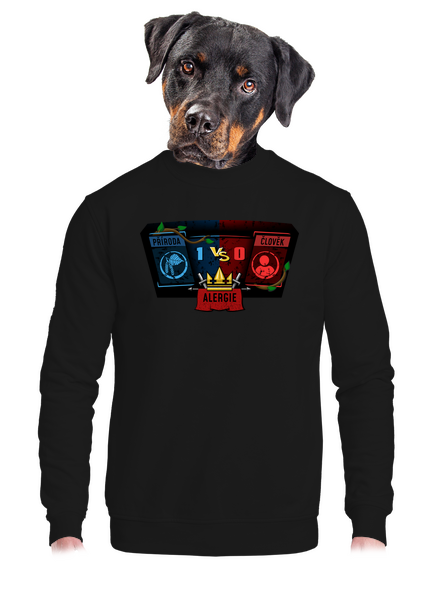 Příroda vs. člověk unisex mikina bez kapuce Black
