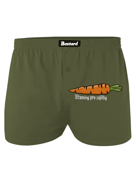 Vitamíny pro zajíčky pánské trenky Khaki