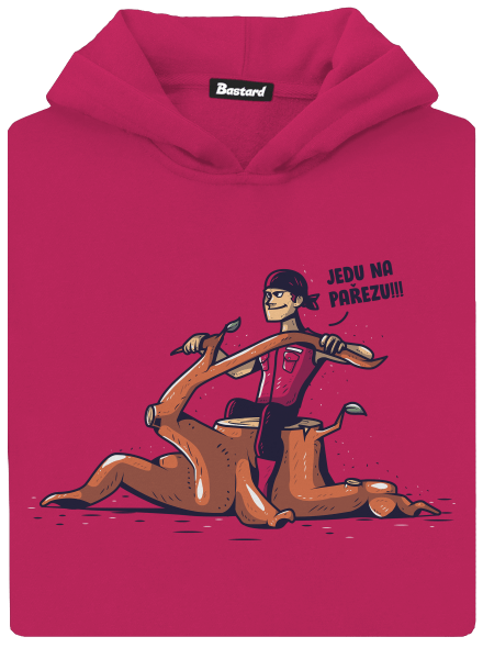 Pařez dětská mikina klokanka Hot Pink