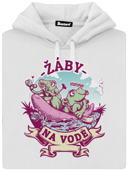 Žáby na vodě dámská mikina klokanka White