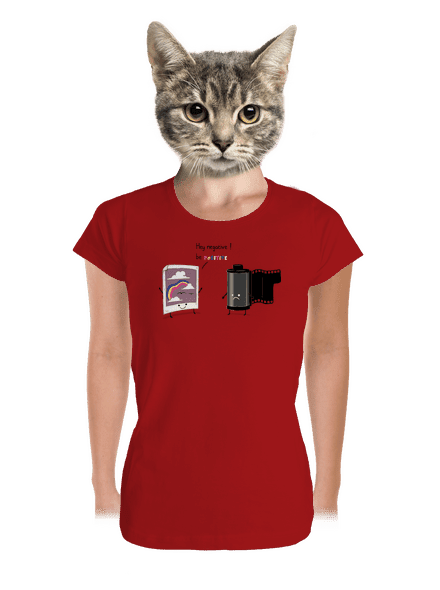 Buď pozitivní dámské tričko premium Red Mal
