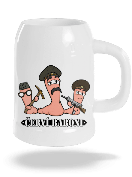 Červí baroni půllitr White