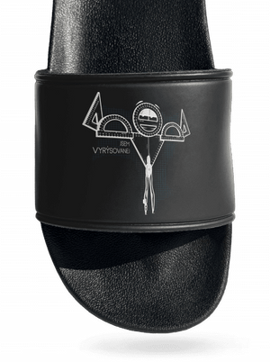 Vyrýsovanej pantofle Black