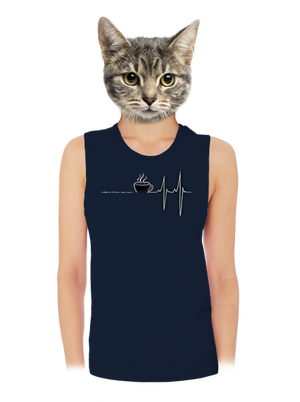 Coffee help dámské tílko volné Navy