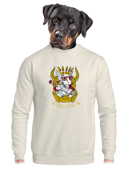 Bullking unisex mikina bez kapuce Off White