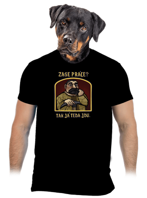 Zase práce? pánské tričko Black